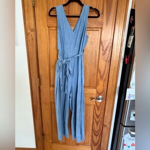 J. Crew Chambray Sleeveless Jumpsuit, Size 12